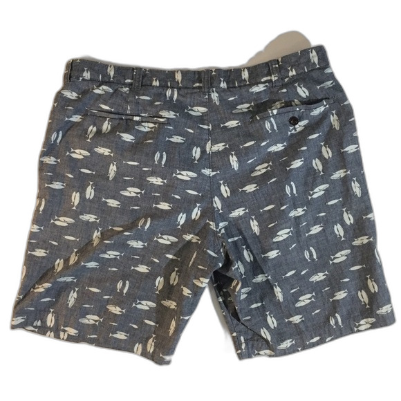 JCrew Men’s Stanton Fish Shorts Sz 38 - Picture 2 of 4